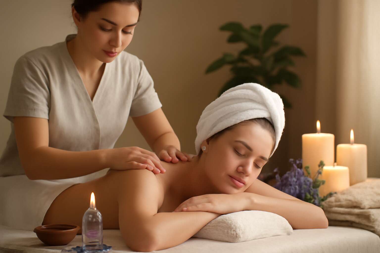 massage with aromatherapy