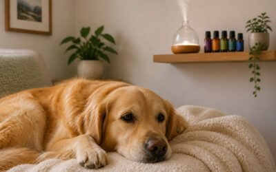 Are aromatherapy oils safe for dogs, and what are the risks?